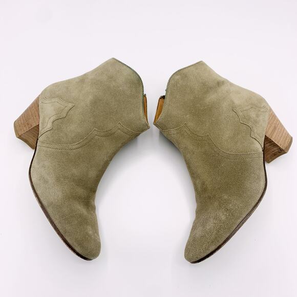 Isabel Marant Etoile Dicker Suede Leather Boots - Picture 7 of 13